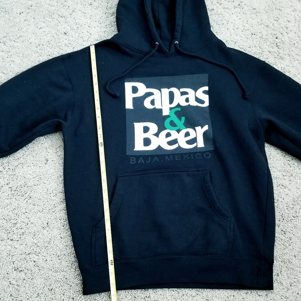 Black Hoodie Papas & Beer Listed MENS/WOMENS - Picture 6 of 10